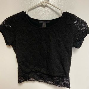 FOREVER 21 lace crop top
